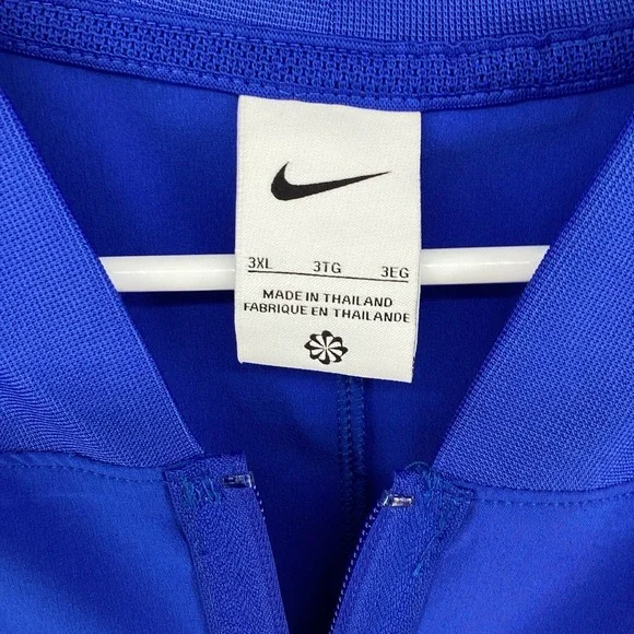 Men's Nike Coaches 1/4 Zip Short Sleeved Pull Over Royal/ Orange 3XL Big & Tall - Picture 5 of 10